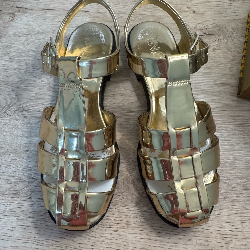 Gold Strappy Sandals